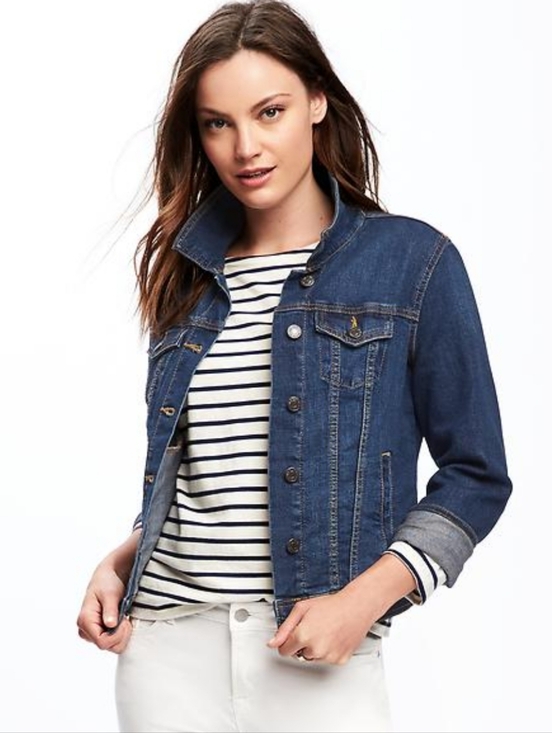 Old Navy Jackets & Blazers - Old NAVY Button Front Waist Length Jean Jacket With Stretch Size XL